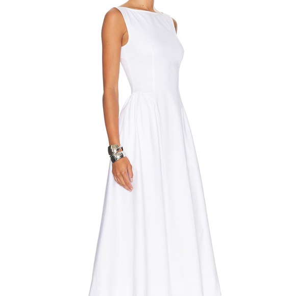 Helsa Chic White Sleeveless Midi Dress / Size M - Picture 2 of 5